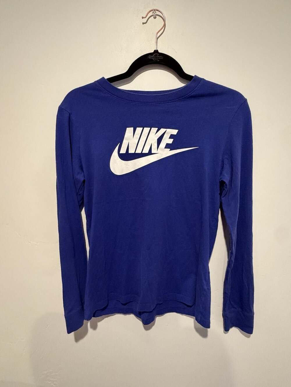 Nike Blue Long Sleeve Graphic T-Shirt - Size S